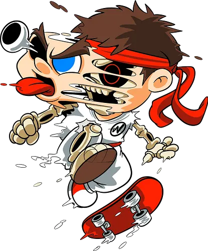 Freaky Skate Kämpfer - Underground Horror Games Kunst - Horror Skate Kämpfer, freaky Games Kunst, Skelett Kämpfer, Ryu Street Fighter, skate, Street Fighter horror, Ryu zumbie, art geek games, Capcom fan art, Street Fighter t-shirt, cartoon horror games, rotes Stirnband Horror, Underground Games Kunst, Cartoon Horror Kampf, Geek Games Druck, Zombie Skate Kämpfer, alternative Kampf Kunst, Horror Game Kunst, Freak Cartoon Kämpfer, urbaner Games Druck, Pop Art Games Horror, Kampf Charakter Horror, Skate Cartoon Horror
