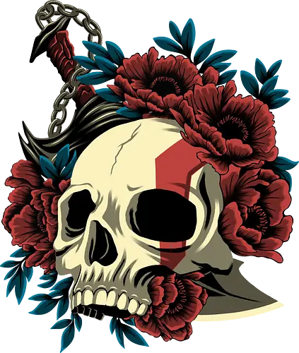 Mark Of A Warrior - Skull, Kratos, Blade of Chaos, God, War