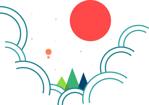 Cloudy Night With Red Moon - outdoors, abstract, adventure, colorful, earth, geometric, globe, landscape, minimal, nature, minimalism, mountain, mountains, simple, travel