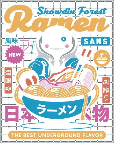 Snowdin Forest Ramen Aesthetic - Tale, deltarune, muffet, sans, spider cider, video game, gaming, flowey, mettaton, gamer, papyrus, toriel, asgore