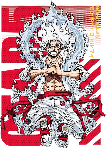 Crimson Impact - Pirate, gear 5 luffy, anime transformation, red aesthetic, anime pirate, manga art, pirate king, grand line