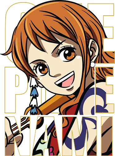 Pirate Queen Energy - Pirate, nami, anime portrait, straw hat crew, anime girl, pirate navigator, manga art, grand line