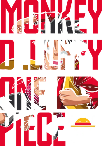 Pirate Typography - Pirate, typography art, anime pirate, straw hat captain, manga style, grand line, anime design