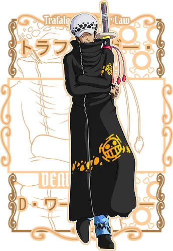 Silent Surgeon - Pirate, trafalgar law, heart pirates, anime swordsman, surgeon of death, anime pirate, grand line, manga art