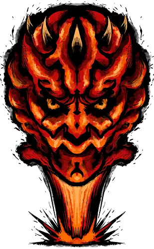 sith explosions  - darthmaul, bountyhunter, vintageart, classicposter, 80s, master, revenge, kaboom, explosions