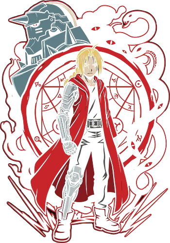 Crimson Alchemy: The Fullmetal Brothers - Fullmetal Alchemist shirt, Edward Elric merch, FMAB graphic tee, Alphonse armor apparel, transmutation circle design, classic anime streetwear, shonen manga clothing, automail aesthetic shirt, alchemy anime gear, minimalist otaku fashion