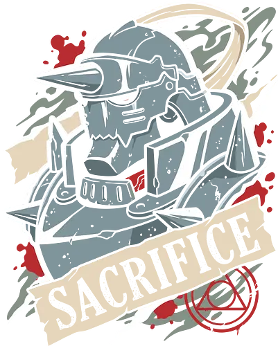 Soul of Iron: Alphonse's Sacrifice - Fullmetal Alchemist shirt, Alphonse Elric merch, FMAB graphic tee, anime blood seal apparel, edgy anime streetwear, grunge anime clothing, sacrifice anime design, classic shonen manga tee, otaku graphic apparel, retro anime armor shirt