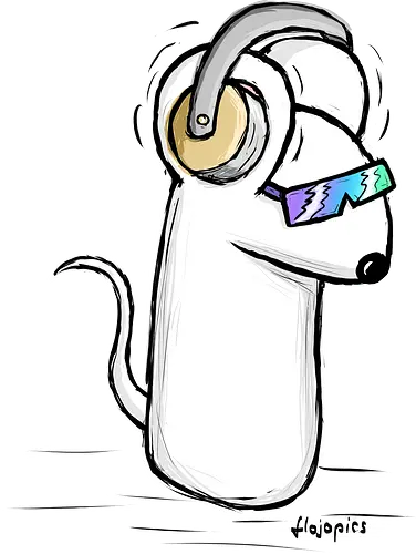 Technomaus - Technomaus, Maus, Comicmaus, Kopfhörer, Musik, Techno, Beat, Sound, Bass, DJ, Festival, Party, Sonnenbrille, Musikmodus, eigene Welt, chillen, tanzen, Rave, Elektro, EDM, Cartoon, Comic, Flojopics, niedlich, lustig, frech, Shirtmotiv, T-Shirt, Hoodie, Geschenkidee, techno mouse, mouse, headphones, music, techno, beat, sound, bass, DJ, festival, party, rave, EDM, cartoon mouse, cute mouse, funny shirt, music lover, gift idea