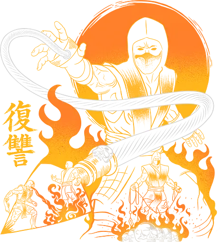 Hellbound Wrath - gaming, arcade, fight, fighter, fire, gamer, geek, japan, martial arts, ninja, nostalgia, old school, retro, skull, vintage