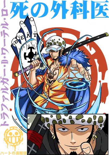 Heart Pirates Captain - trafalgar law, heart pirates, Pirate, anime pirate, surgeon of death, anime manga, grand line, op op fruit
