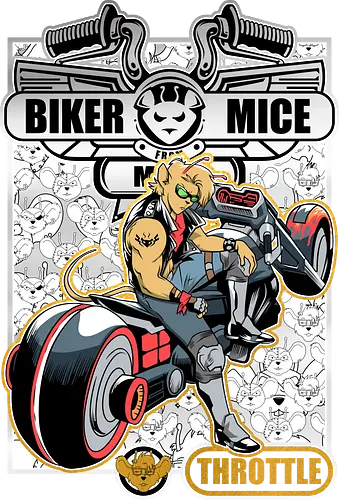 Leader of the Biker Mice - biker mice from mars, throttle, retro cartoon, motorcycle hero, 90s animation, biker mouse, action cartoon, mars riders