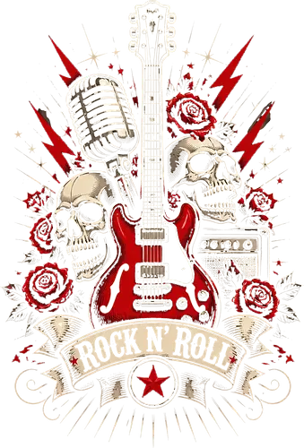 Red Guitars Rock N Roll - rock, rock and roll, forever, metal, music, geek, lm2kone, forever, 80s, nostalgic, rock n roll, guitars, guitar, american, america, metal