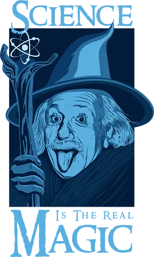 Science Is The Real Magic V2 - science, atom, chemistry, formula, geek, laboratory, mage, mathematics, molecule, nerd, periodic table, physics, science lover, science student, scientist