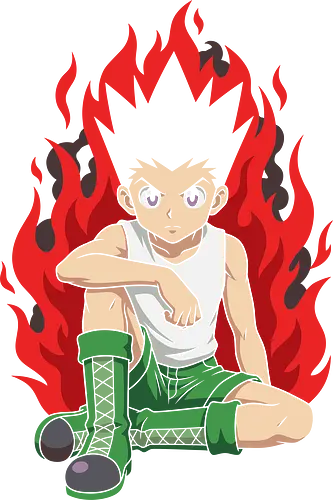 The Awakened Hunter - Gon Freecss shirt, Hunter x Hunter merch, awakened anime graphic, shonen anime streetwear, red aura tee, edgy otaku clothing, anime power design, classic manga apparel, anime fight aesthetic, Japanese animation shirt