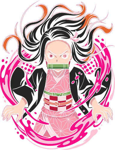 The Fierce Sister - Nezuko shirt, Demon Slayer merch, Kimetsu no Yaiba clothing, Blood Demon art graphic, pink anime streetwear, fierce demon girl tee, otaku graphic apparel, anime sister clothing, Japanese manga fashion, kawaii demon design