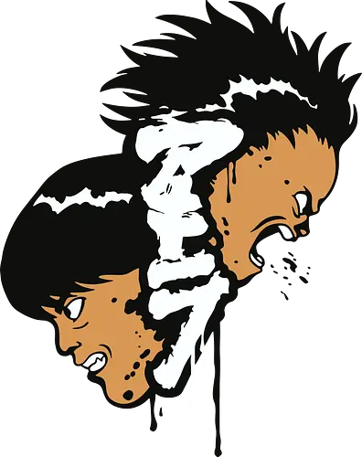 Brothers of Neo Tokyo - kaneda, tetsuo, akira anime, neo tokyo, cyberpunk rivalry, manga classic, anime duo, retro manga