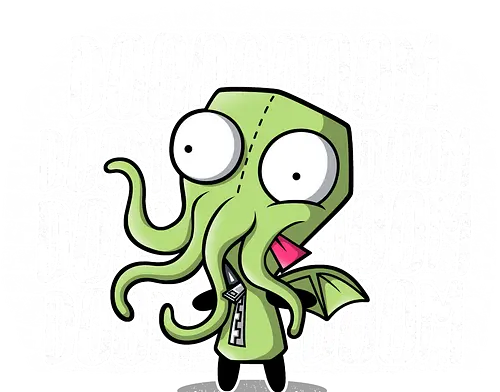 GIRthulhu - Der kosmische Chaos-Mashup - GIRthulhu T-Shirt, kosmischer Mashup, Geek-Kultur, Invasor Zim, Cthulhu, Popkultur Geek, Lovecraft, Kult-Animation, Geek-Mode, Nonsense-Humor, Große Alte, GeekStyle, Missgeschicke, literarischer Horror, kosmisches Doom