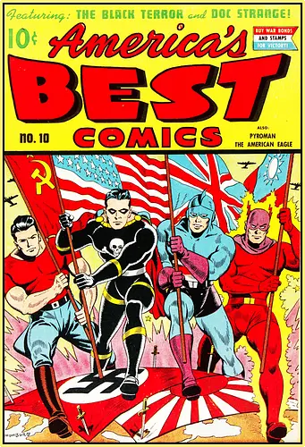 WWII Vintage Superhelden Krieg Comic Retro 1940er - vintage war comic shirt, golden age art tee, WWII heroes apparel, retro superhero shirt, 1940s comic art tee, war propaganda art shirt, vintage heroes clothing, retro comic cover tee, old school superhero apparel, wartime art shirt, pulp fiction heroes tee, vintage americana shirt, retro war art apparel, 1940s superhero tee, classic comic art shirt