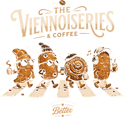 The Viennoiseries - beatles, the beatles, pastries, abbey road, foodie, gastronomy, comida, food, humor, lm2kone, cool, funny
