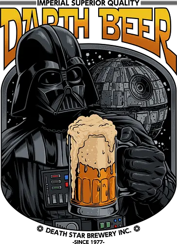 Darth Beer moon Brauerei Parodie - Darth-Bier, Villain, Bierparodie, Science-Fiction-Humor, Dunkle Seite, Bierliebhaber, Craft Beer, Trinkhumor, Imperiale Brauerei, Lustiges Bier, Weltraumfilmparodie, 1977