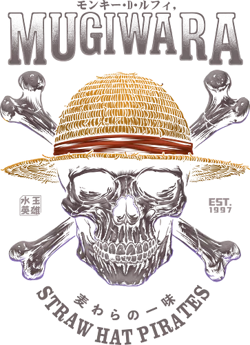 Mugiwara-Strohhutpiraten – Jolly Roger – Pirate-Totenkopf