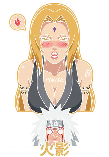 The Peeping Sage & The Golden Hokage - Tsunade and Jiraiya shirt, Legendary Sannin merch, Fifth Hokage graphic tee, Pervy Sage anime apparel, funny ninja anime streetwear, minimalist otaku clothing, retro shonen manga tee, Japanese kanji anime shirt, anime comedy graphic, nostalgic anime aesthetic