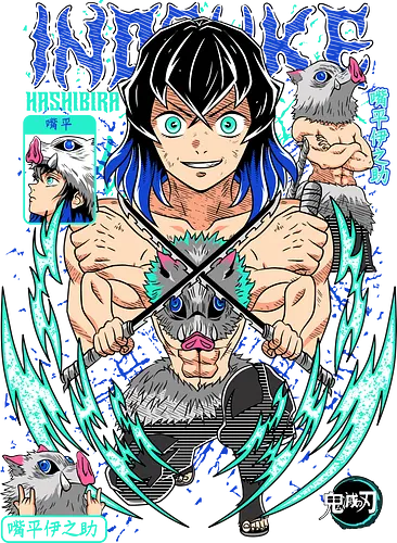 Beast Breathing Fury - inosuke, Slayer, hashibira inosuke, beast breathing, anime warrior, boar mask, anime battle, nichirin blades