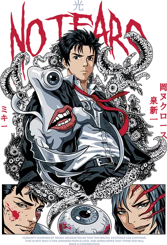 Human and Monster - parasyte, shinichi izumi, migi, horror anime, seinen manga, alien parasite, anime horror, dark anime