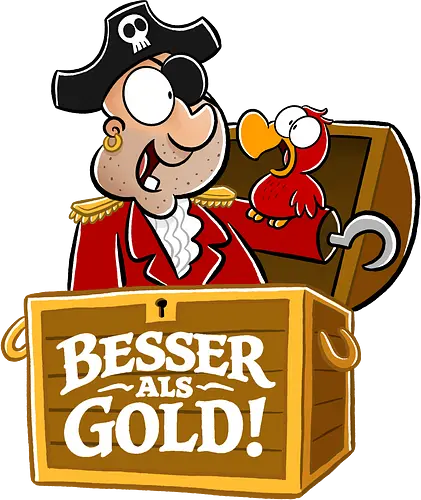 Besser als Gold! - pirat, papagei, freundschaft, schatz, gold, besser als gold, freunde, schatzkiste, cartoon, cartoons, nichtlustig, nicht lustig