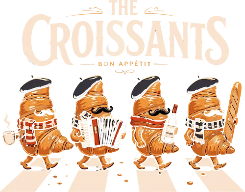 The Croissant Beatles Parody - beatles, the beatles, french, croissants, baguette, iconic, abbey road, foodie, gastronomy, comida, food, humor, lm2kone, cool, funny