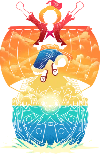 Adventure Never Sinks - anime, adventure, geek, japan, japanese, manga, negative space art, otaku, pirate, sea, ship, skull, travel, treasure, voyage