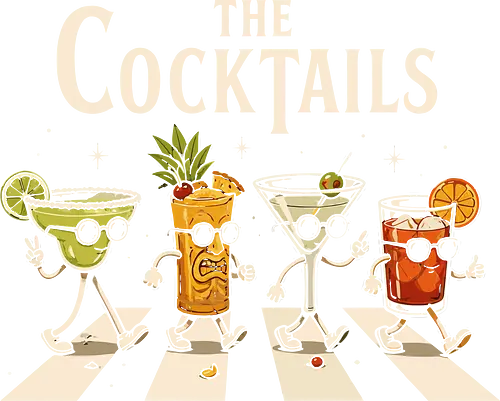 The Cocktail Fun - beatles, the beatles, cocktails, summer, iconic, abbey road, foodie, gastronomy, comida, food, humor, lm2kone, cool, funny