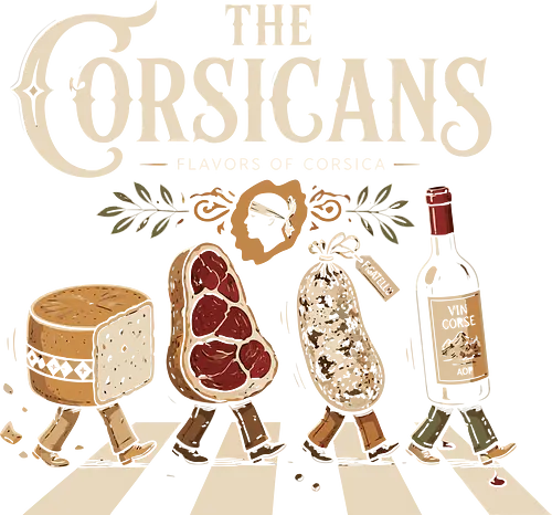 The Corsicans Cuisine Parade - beatles, the beatles, french, croissants, baguette, iconic, abbey road, foodie, gastronomy, comida, food, humor, lm2kone, cool, funny, lm2kone