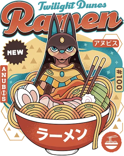 Twilight Dunes Ramen Vintage - Pal, pal world, anubis, depresso, gaming, video game, gamer, survival, crafting, farming, monsters, ramen, japanese food, lamball, adventure