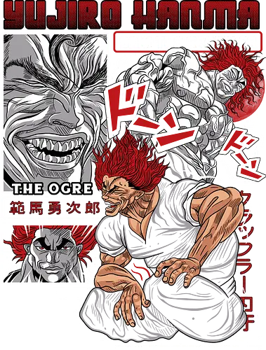 Yujiro Ogre King - yujiro hanma, baki, anime villain, ogre power, manga art, muscle monster, fighting anime, brutal strength