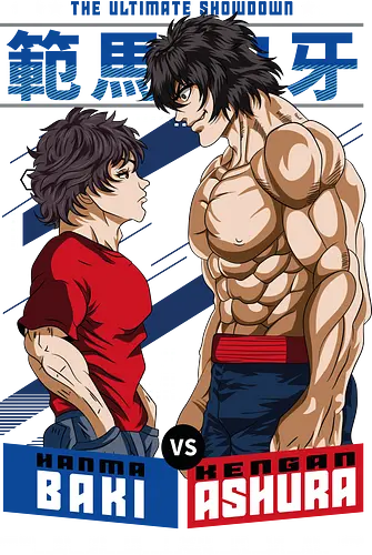 Baki Vs Ohma - baki hanma, kengan ashura, anime crossover, martial arts, anime fighters, battle anime, manga poster, combat legends
