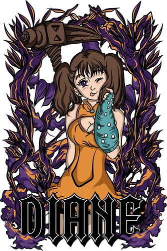 Diane Earth Power - diane, seven deadly sins, anime girl, giant clan, manga art, fantasy anime, earth magic, anime design