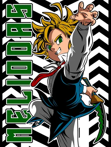 Meliodas Jump Strike - meliodas, anime fighter, seven deadly sins, dragon sin, manga art, action anime, fantasy warrior, anime poster