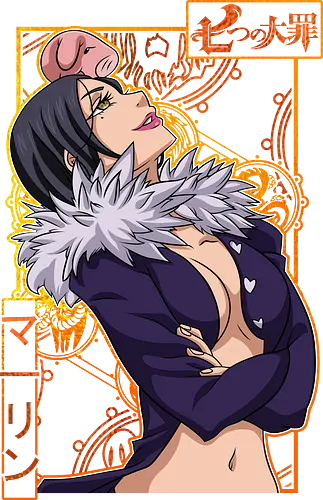 Merlin Mystic Pose - merlin, seven deadly sins, anime mage, fantasy girl, manga art, magic anime, purple aesthetic, anime design