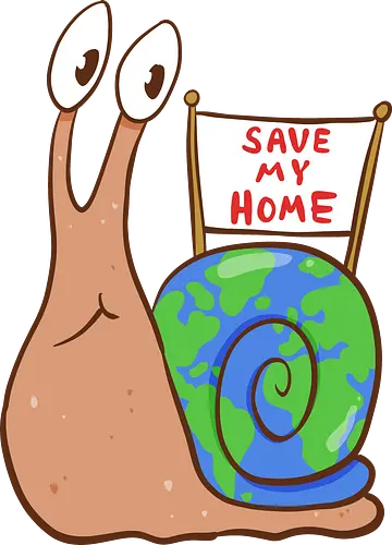 Save my Home-Schnecke - Umwelt, Schnecke, Save the Planet