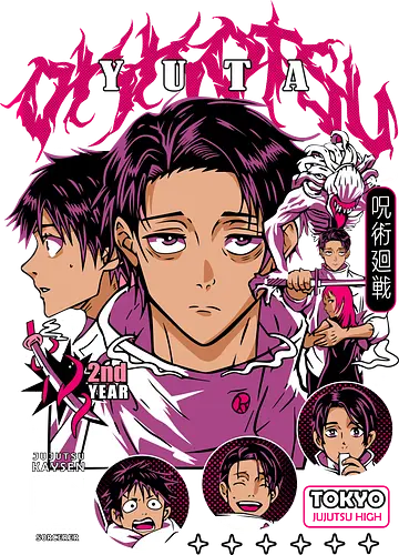 Yuta Okkotsu JJK Special Grade Rising - yuta okkotsu, Jujutsu, special grade student, rika cursed spirit, jjk volume zero, anime fan art, pink aesthetic anime, otaku birthday gift