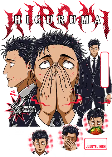 Hiromi Higuruma JJK Courtroom Cursed - higuruma, Jujutsu, special grade sorcerer, lawyer anime character, jjk culling game, anime gift idea, manga print, dark themed tee