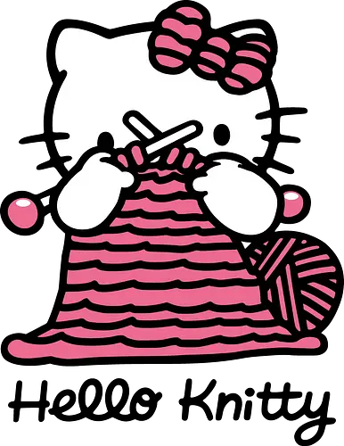 Hello Knitty - Hello Kiitty, Cat, Cats, Knitting