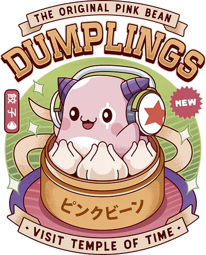 Pink Bean Dumplings Vintage - maple, pink bean, maplestory 2, maple, slime, yeti, mushroom, kawaii, anime, chibi, nostalgia, video game, gaming, gamer, zakum helm