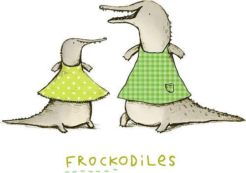 Zwei Graue Krokodile Bunte Kleider Süßes Wortspiel - Krokodile in bunten Kleidern, tierisches Wortspiel, Punkte Karo Krokodil, tierische Humor Illustration, handgefertigte Skizzen Kunst, süßes Mode Krokodil, kreativer Tier Druck, visueller Humor Tier, Krokodil Liebhaber Geschenk, lustiges Tier Shirt, limegrünes Krokodil, handgezeichnete Tier Kunst, englisches Tier Wortspiel, elegante Tier Illustration, kreativer Humor Druck