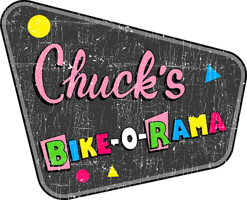 Chuck's Bike-O-Rama - Pee Wee Herman Bike Shop  - cult movies, fool, funny, humor, nostalgia, pee wees big adventure, retro movie, big adventure, movie, pee wee herman, 80s, 80s movies, bicycle, childhood, comedy