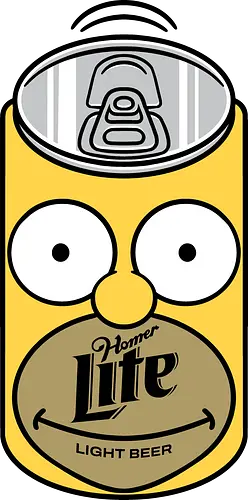 Homer Lite - Homer Simson, Beer, Can