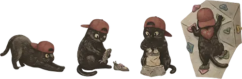 Schwarze Kletterkatze – Lustiges Katzenmotiv für Katzenfans - Schwarze Katze, Kletterkatze, Katze, Katzenliebhaber, Katzenmotiv, Lustige Katze, Katzen Geschenk, Halloween Katze, Schwarzer Kater, Haustier, Niedliche Katze, Tiermotiv, Katzen Design, Katzenkunst, Geek Style