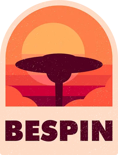 Bespin - Geometric and minimalist series  - Space Opera, 80s, badge, film, galaxy, geometric, landscape, minimalist, outer space, retro, science fiction, space, sun, movie, scifi - Standard T-Shirt