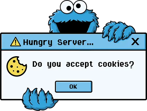 Hungry Server - A funny retro computer-inspired design that reimagines the classic cookie popup with geek humor. Perfect for programmers, developers, gamers, and tech enthusiasts. - Standard T-Shirt